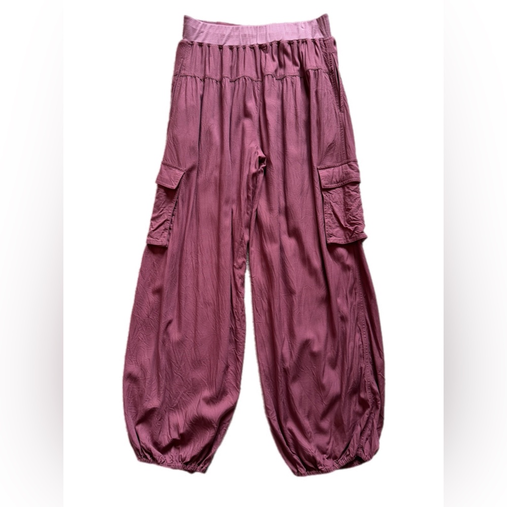 Free People FP Movement Final Stretch Pants S Cargo Joggers Clove Cinnamon - Picture 12 of 16